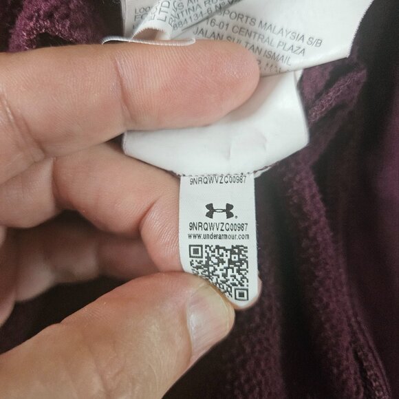 Under Armour Men's Size XL Hoodie Burgundy Coldgear Storm Loose Fit - Picture 12 of 15